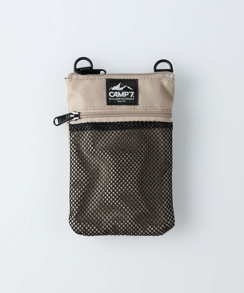 CAMP7（キャンプセブン）の「【CAMP7】メッシュミニバッグ（ショルダーバッグ・メンズ・カーキブラウン/パープル/ブルー/ネイビー/ベージュ/ブラック・フリー）」の4枚目の写真