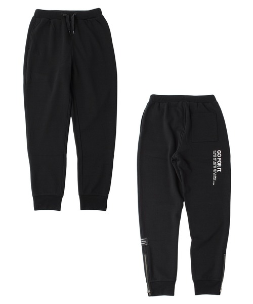 GLAZOS（グラソス）の「[テーパード]裏ベロア・裾ファスナーデザインパンツ（スウェットパンツ・キッズ・ブラック/ダークグリーン/グレー・130cm/140cm/150cm/160cm/170cm）」の8枚目の写真