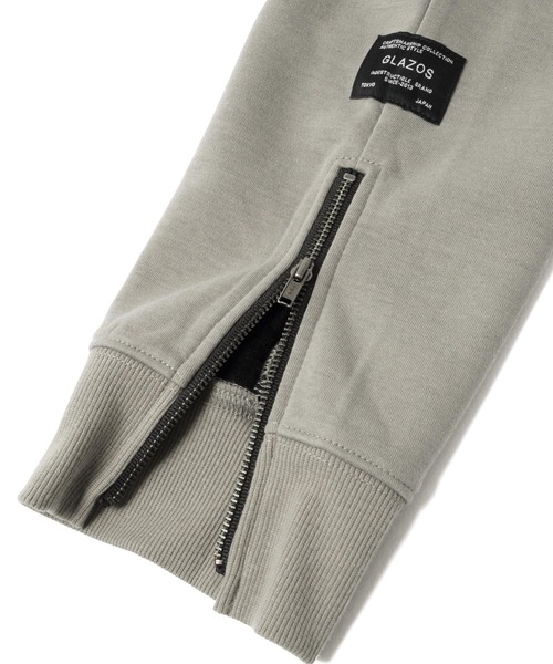 GLAZOS（グラソス）の「[テーパード]裏ベロア・裾ファスナーデザインパンツ（スウェットパンツ・キッズ・ブラック/ダークグリーン/グレー・130cm/140cm/150cm/160cm/170cm）」の20枚目の写真