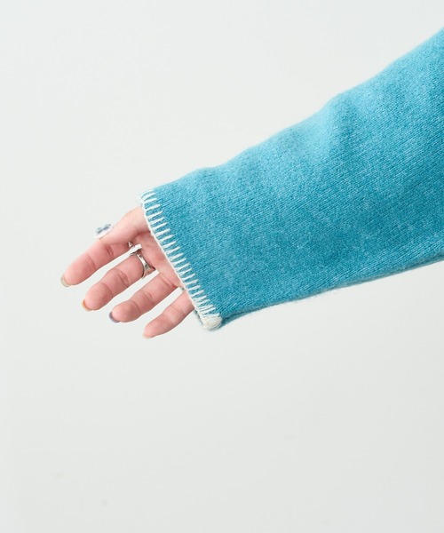 PUAL CE CIN（ピュアルセシン）の「圧縮総針ニットチュニック（ニット/セーター・レディース・チャコールグレー/グリーン/オートミール・FREE）」の19枚目の写真