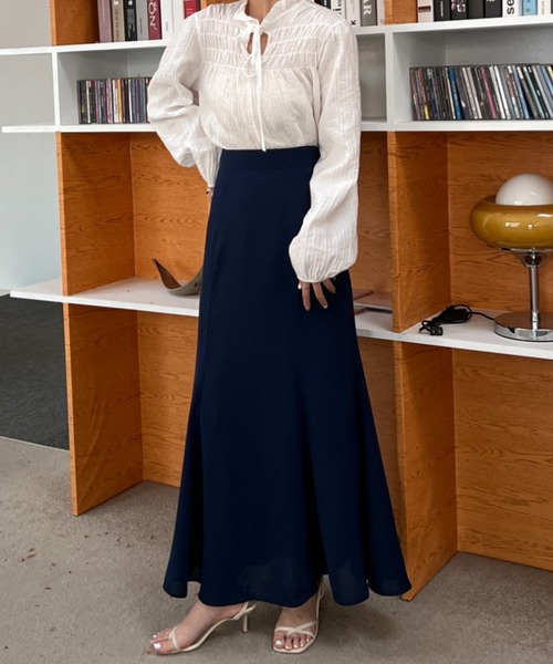 Diosfront（ディオスフロント）の「カラージョーゼットマーメイドロングスカート（スカート・レディース・ブラック/ブラウン/モカ/ネイビー/ピンク/ダークグリーン/アイボリー・L/M/S）」の21枚目の写真