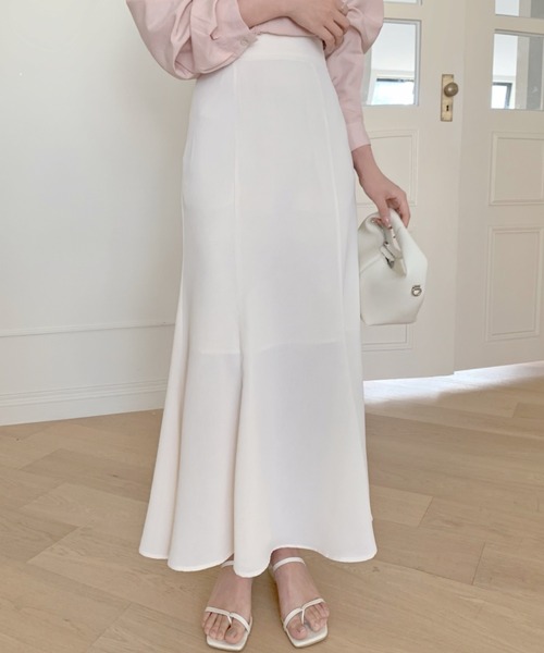 Diosfront（ディオスフロント）の「カラージョーゼットマーメイドロングスカート（スカート・レディース・ブラック/ブラウン/モカ/ネイビー/ピンク/ダークグリーン/アイボリー・L/M/S）」の14枚目の写真