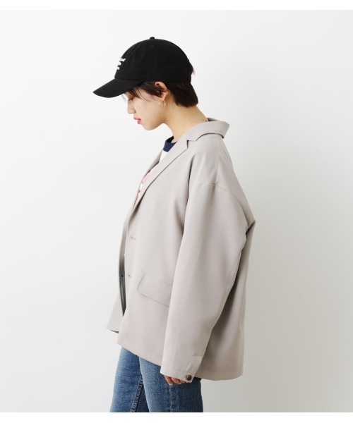 RODEO CROWNS WIDE BOWL（ロデオクラウンズワイドボウル）の「イージーシングルジャケット（テーラードジャケット・レディース・ブラック/ライトグレー/ベージュ・FREE）」の17枚目の写真