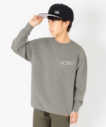 ダンボールニット・ドロップショルダーファスナー使いトレーナー