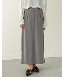 Re:EDIT | [新色追加][低身長サイズ有][洗濯機で洗える]リブポンチバックベンツロングタイトスカート(スカート)