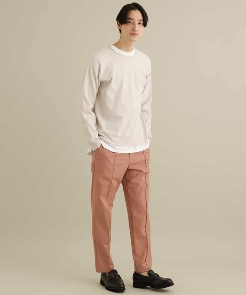 a.v.v（アーヴェヴェ）の「【洗濯機で洗える】メランジクルーネックニット（ニット/セーター・メンズ・クリーム/ライトグレー/グリーン・48/46/44/50）」の5枚目の写真