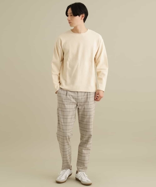 a.v.v（アーヴェヴェ）の「【洗濯機で洗える】メランジクルーネックニット（ニット/セーター・メンズ・クリーム/ライトグレー/グリーン・48/46/44/50）」の8枚目の写真
