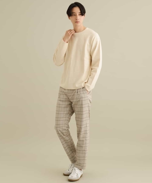 a.v.v（アーヴェヴェ）の「【洗濯機で洗える】メランジクルーネックニット（ニット/セーター・メンズ・クリーム/ライトグレー/グリーン・48/46/44/50）」の9枚目の写真