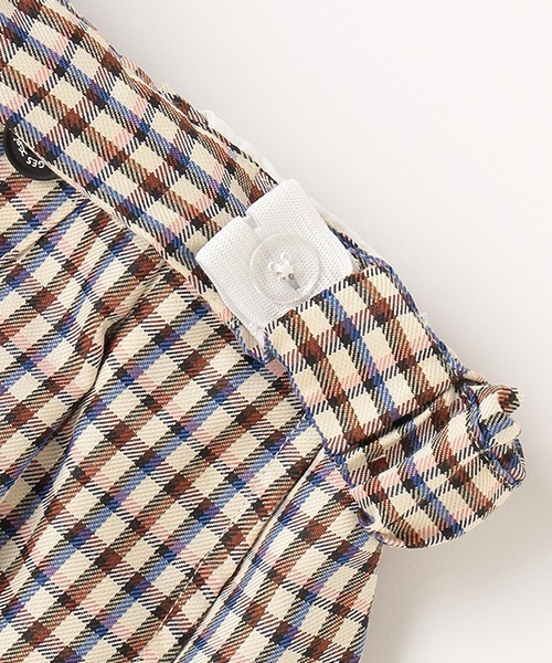 X-girl Stages(エックスガールステージス)の「カラフルギンガムチェックスカパン(スラックス・キッズ・クリーム/ベージュ・100cm/110cm/120cm/130cm/140cm/90cm)」の3枚目の写真