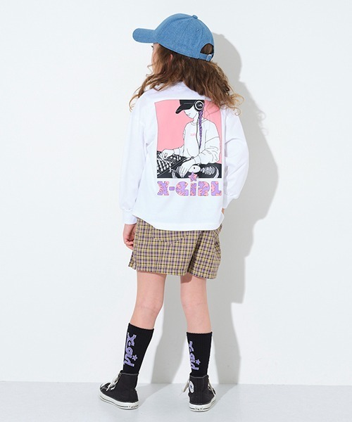 X-girl Stages(エックスガールステージス)の「カラフルギンガムチェックスカパン(スラックス・キッズ・クリーム/ベージュ・100cm/110cm/120cm/130cm/140cm/90cm)」の16枚目の写真