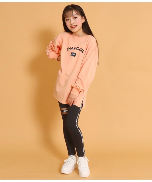 ANAP GｉRL（アナップガール）の「切替デザインレギンス（レギンス/スパッツ・キッズ・ブラック・S/M/XS）」の5枚目の写真