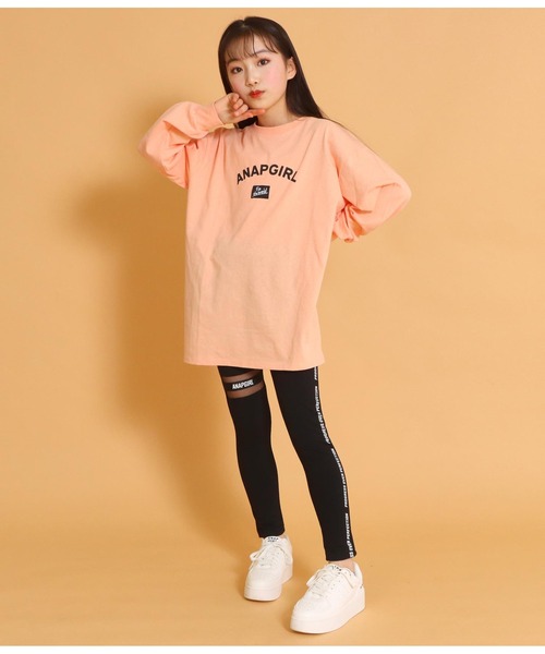 ANAP GｉRL（アナップガール）の「切替デザインレギンス（レギンス/スパッツ・キッズ・ブラック・S/M/XS）」の4枚目の写真