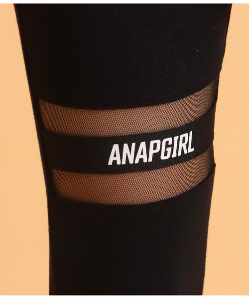 ANAP GｉRL（アナップガール）の「切替デザインレギンス（レギンス/スパッツ・キッズ・ブラック・S/M/XS）」の3枚目の写真