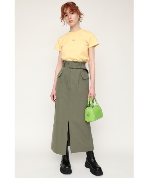 レザレクション ペプラムスカート L カーキ レザレクション ペプラム