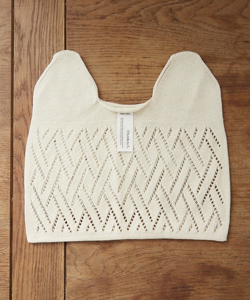 BIRTHDAY BAR（バースデイバー）の「【ThinKniT】marche bag マルシェバッグ（ハンドバッグ・レディース・オフホワイト/イエロー/グリーン/イエロー系その他/ブラック系その他/ブラック/グリーン系その他・フリー）」の2枚目の写真