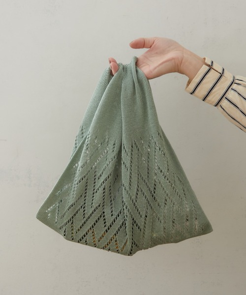 BIRTHDAY BAR（バースデイバー）の「【ThinKniT】marche bag マルシェバッグ（ハンドバッグ・レディース・オフホワイト/イエロー/グリーン/イエロー系その他/ブラック系その他/ブラック/グリーン系その他・フリー）」の4枚目の写真