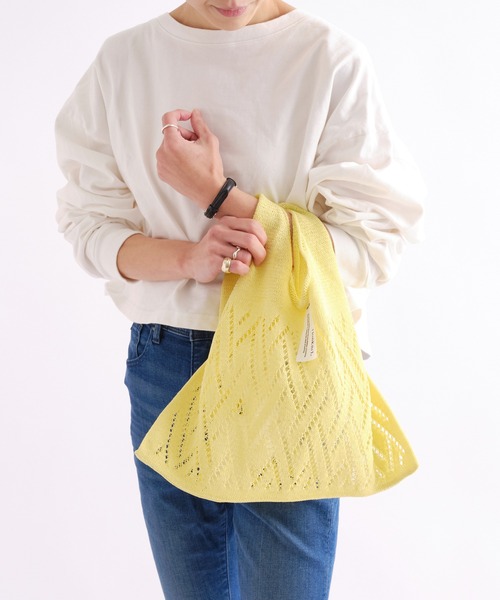 BIRTHDAY BAR（バースデイバー）の「【ThinKniT】marche bag マルシェバッグ（ハンドバッグ・レディース・オフホワイト/イエロー/グリーン/イエロー系その他/ブラック系その他/ブラック/グリーン系その他・フリー）」の22枚目の写真