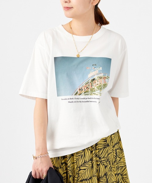 JOURNAL STANDARD（ジャーナルスタンダード）の「yOUコラボPHOTO Tシャツ（Tシャツ/カットソー・レディース・ホワイト/ホワイト系その他2/ホワイト系その他・FREE）」の3枚目の写真