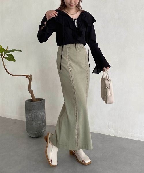 CAPRICIEUX LE'MAGE(カプリシューレマージュ)の「2WAYラッフルカラーブラウス(シャツ/ブラウス・レディース・ホワイト/ブラック/ピンク・FREE)」の10枚目の写真