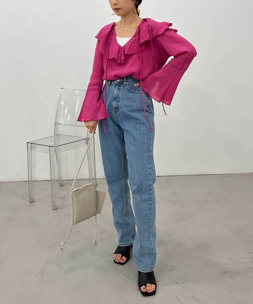 CAPRICIEUX LE'MAGE(カプリシューレマージュ)の「2WAYラッフルカラーブラウス(シャツ/ブラウス・レディース・ホワイト/ブラック/ピンク・FREE)」の20枚目の写真