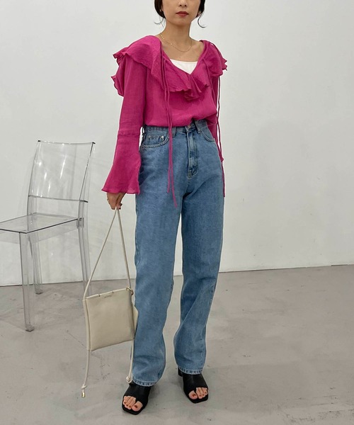 CAPRICIEUX LE'MAGE(カプリシューレマージュ)の「2WAYラッフルカラーブラウス(シャツ/ブラウス・レディース・ホワイト/ブラック/ピンク・FREE)」の22枚目の写真