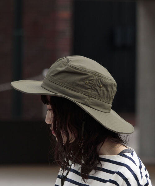 GLOSTER(グロスター)の「【GLOSTER/グロスター】NYLON SAFARI HAT ナイロンサファリハット(ハット・メンズ・ブラック/ベージュ/オリーブ・FREE)」の6枚目の写真