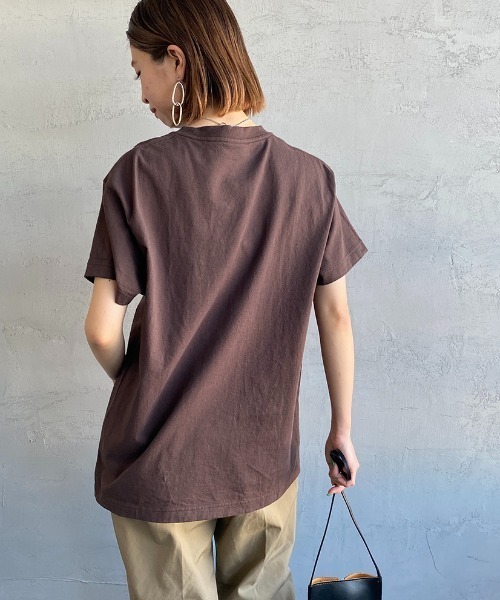 THE SHINZONE（ザ　シンゾーン）の「[THE SHINZONE/ザ シンゾーン] 別注 WESTERN MICHIGAN カレッジロゴプリントTシャツ（Tシャツ/カットソー・レディース・ベージュ/ブラウン/パープル・F）」の10枚目の写真