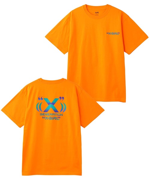 X-girl（エックスガール）の「X-GENERATION S/S TEE（Tシャツ/カットソー・レディース・チャコール/オレンジ/ホワイト・L/S/XL/M）」の20枚目の写真