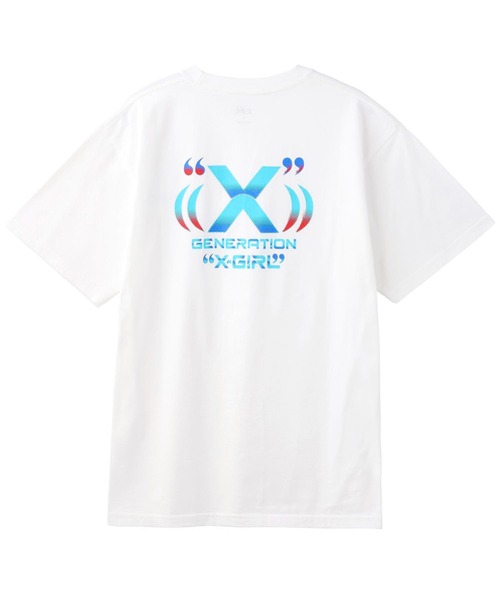 X-girl（エックスガール）の「X-GENERATION S/S TEE（Tシャツ/カットソー・レディース・チャコール/オレンジ/ホワイト・L/S/XL/M）」の6枚目の写真