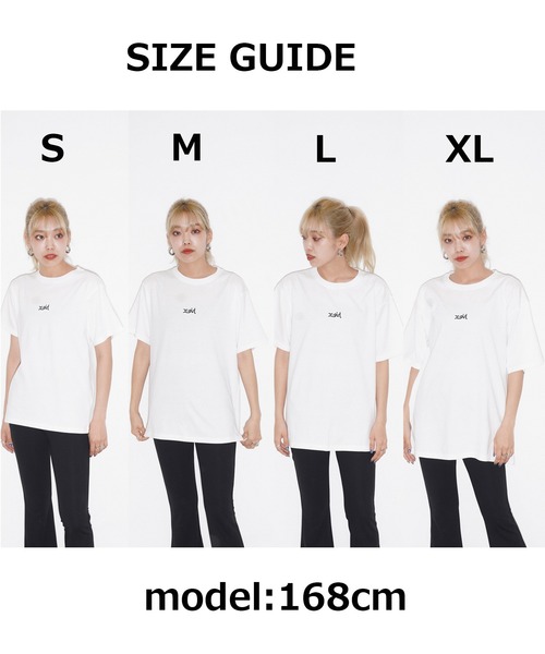 X-girl（エックスガール）の「X-GENERATION S/S TEE（Tシャツ/カットソー・レディース・チャコール/オレンジ/ホワイト・L/S/XL/M）」の15枚目の写真