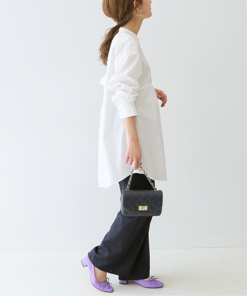 SLOBE IENA（スローブイエナ）の「《追加》コットンチュニックブラウス◆（シャツ/ブラウス・レディース・サックスブルー/ブルー系その他/ホワイト・FREE）」の7枚目の写真