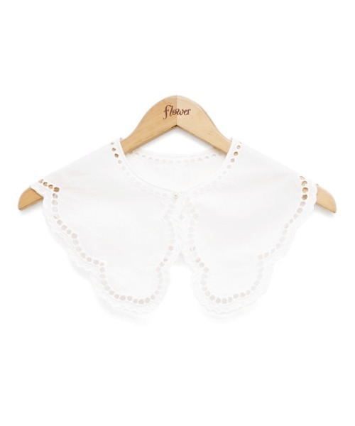 flower(フラワー)の「エデンレースカラー(付け襟・レディース・ホワイト・FREE)」の2枚目の写真