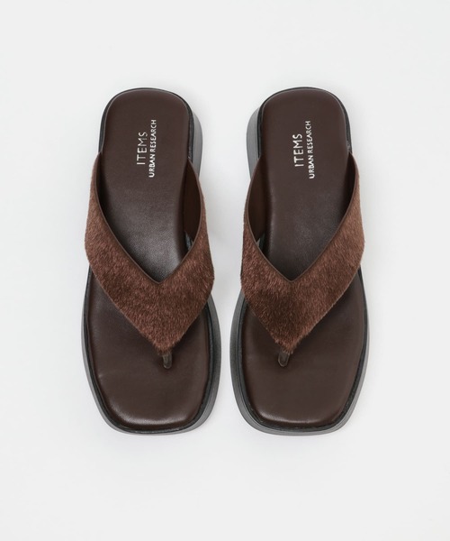 ITEMS URBANRESEARCH（アイテムズ アーバンリサーチ）の「ハラコトングサンダル（サンダル・レディース・ブラック/ブラウン・SMALL/MEDIUM/LARGE）」の14枚目の写真