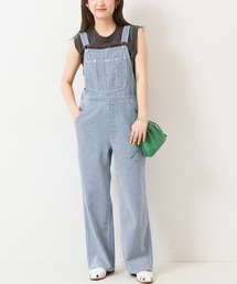 SLOBE IENA | LE DENIMバックオープンオーバーオール【洗濯機使用可能】◆(サロペット/オーバーオール)