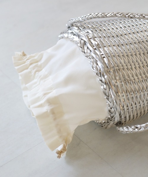 Bab（バブ）の「シルバーカラーカゴバッグ（かごバッグ・レディース・シルバー・ONESIZE）」の8枚目の写真