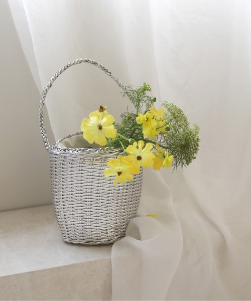 Bab（バブ）の「シルバーカラーカゴバッグ（かごバッグ・レディース・シルバー・ONESIZE）」の9枚目の写真