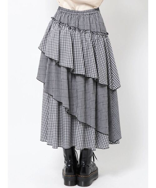 jouetie（ジュエティ）の「イレギュラーフリルスカート（スカート・レディース・ブルー/その他1/ブラック・MEDIUM）」の17枚目の写真