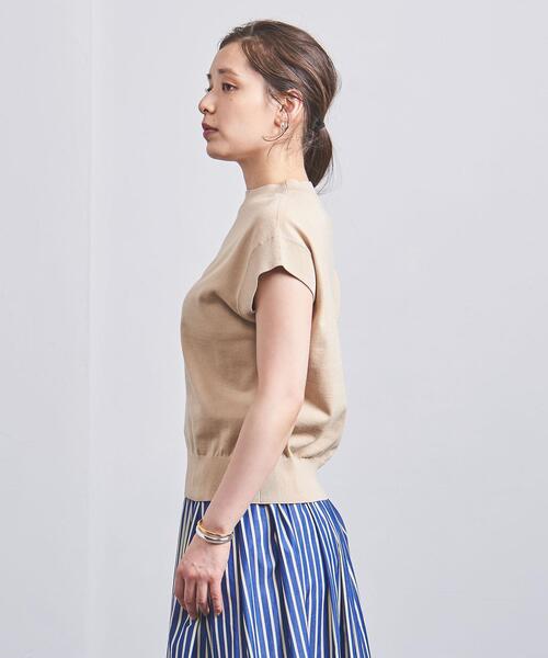 UNITED ARROWS（ユナイテッドアローズ）の「＜UNITED ARROWS＞C ボトルネック ニット Ｗ †（ニット/セーター・レディース・ベージュ/オレンジ/ブラック・FREE）」の5枚目の写真