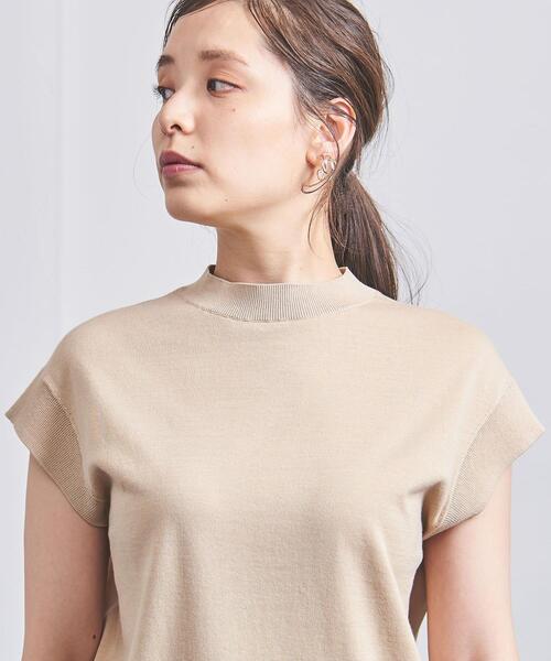 UNITED ARROWS（ユナイテッドアローズ）の「＜UNITED ARROWS＞C ボトルネック ニット Ｗ †（ニット/セーター・レディース・ベージュ/オレンジ/ブラック・FREE）」の7枚目の写真