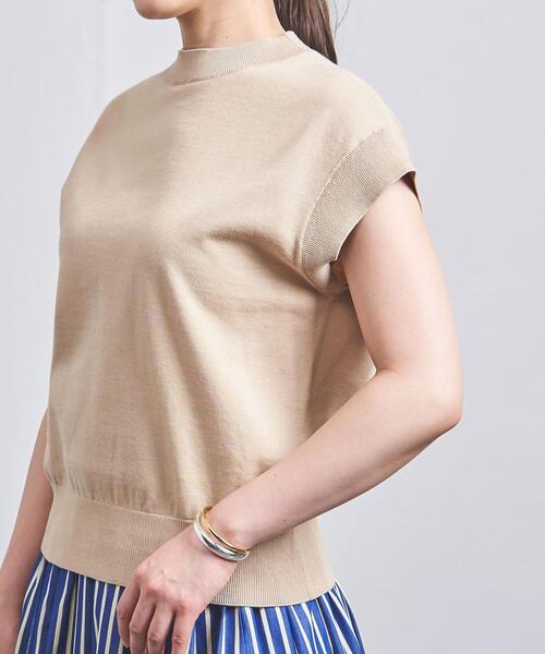 UNITED ARROWS（ユナイテッドアローズ）の「＜UNITED ARROWS＞C ボトルネック ニット Ｗ †（ニット/セーター・レディース・ベージュ/オレンジ/ブラック・FREE）」の8枚目の写真