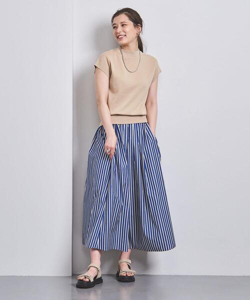 UNITED ARROWS（ユナイテッドアローズ）の「＜UNITED ARROWS＞C ボトルネック ニット Ｗ †（ニット/セーター・レディース・ベージュ/オレンジ/ブラック・FREE）」の19枚目の写真