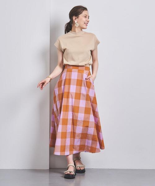 UNITED ARROWS（ユナイテッドアローズ）の「＜UNITED ARROWS＞C ボトルネック ニット Ｗ †（ニット/セーター・レディース・ベージュ/オレンジ/ブラック・FREE）」の20枚目の写真