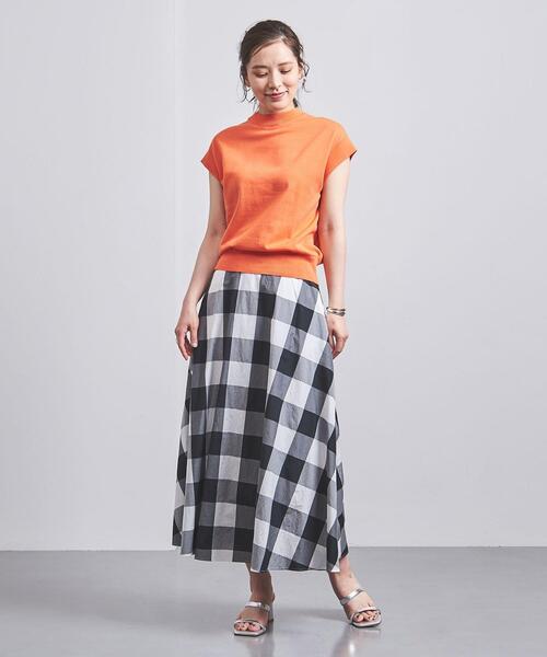 UNITED ARROWS（ユナイテッドアローズ）の「＜UNITED ARROWS＞C ボトルネック ニット Ｗ †（ニット/セーター・レディース・ベージュ/オレンジ/ブラック・FREE）」の22枚目の写真