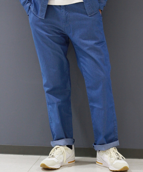 417 EDIFICE（フォーワンセブンエディフィス）の「◇デニムスラックスパンツ（デニムパンツ・メンズ・ネイビー/ブルー・LARGE/MEDIUM/SMALL）」の19枚目の写真