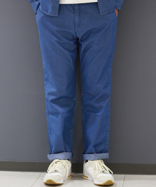 417 EDIFICE（フォーワンセブンエディフィス）の「◇デニムスラックスパンツ（デニムパンツ・メンズ・ネイビー/ブルー・LARGE/MEDIUM/SMALL）」の20枚目の写真