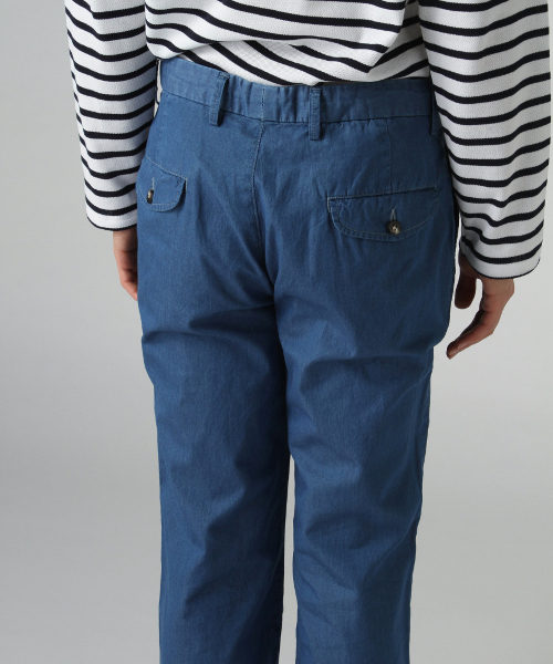 417 EDIFICE（フォーワンセブンエディフィス）の「◇デニムスラックスパンツ（デニムパンツ・メンズ・ネイビー/ブルー・LARGE/MEDIUM/SMALL）」の6枚目の写真