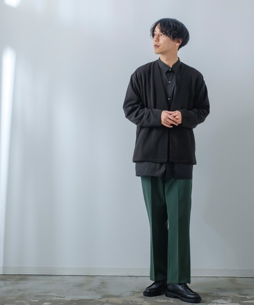 improves（インプローブス）の「【improves】ルーズフィット オーバーサイズ レギュラーカラー 長袖シャツ（シャツ/ブラウス・メンズ・ダークブラウン/ブラック/サックスブルー/グレイッシュベージュ/ホワイト・LARGE/MEDIUM）」の6枚目の写真