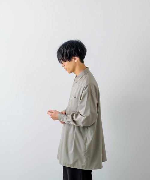 improves（インプローブス）の「【improves】ルーズフィット オーバーサイズ レギュラーカラー 長袖シャツ（シャツ/ブラウス・メンズ・ダークブラウン/ブラック/サックスブルー/グレイッシュベージュ/ホワイト・LARGE/MEDIUM）」の17枚目の写真
