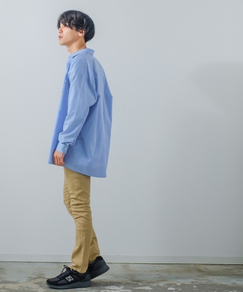 improves（インプローブス）の「【improves】ルーズフィット オーバーサイズ レギュラーカラー 長袖シャツ（シャツ/ブラウス・メンズ・ダークブラウン/ブラック/サックスブルー/グレイッシュベージュ/ホワイト・LARGE/MEDIUM）」の22枚目の写真