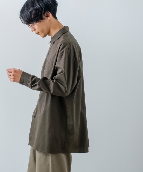 improves（インプローブス）の「【improves】ルーズフィット オーバーサイズ レギュラーカラー 長袖シャツ（シャツ/ブラウス・メンズ・ダークブラウン/ブラック/サックスブルー/グレイッシュベージュ/ホワイト・LARGE/MEDIUM）」の20枚目の写真